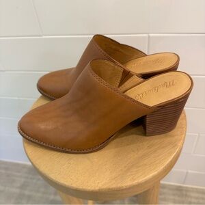 Madewell Harper Mules Tan Leather